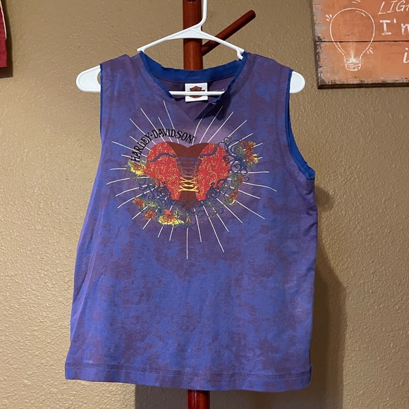 Vintage Purple Harley Davidson Sleeveless Shirt XL - Picture 4 of 9
